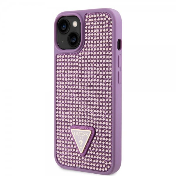 Guess iPhone 13 Cover Rhinestone Lilla