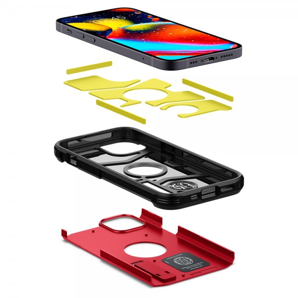 Spigen iPhone 13 Cover Tough Armor Rød