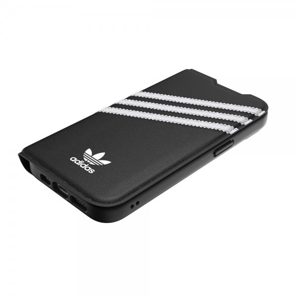 Adidas iPhone 14 Cover 3 Stripes Booklet Case Sort Hvid