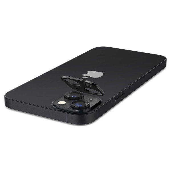 Spigen iPhone 14/iPhone 14 Plus Kamerabeskyttelse Glas.tR Optik 2-pak Sort