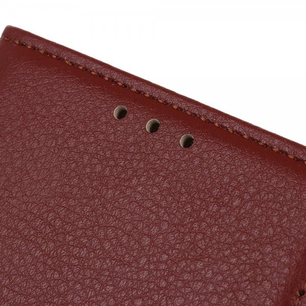 iPhone 14 Plus Cover Litchi Brun