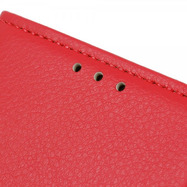 iPhone 14 Plus Cover Litchi Rød