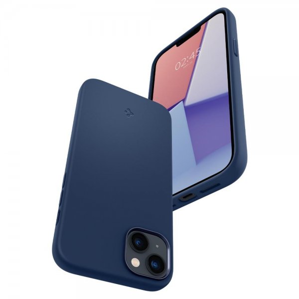 Spigen iPhone 14 Plus Cover Silicone Fit MagFit Navy Blue