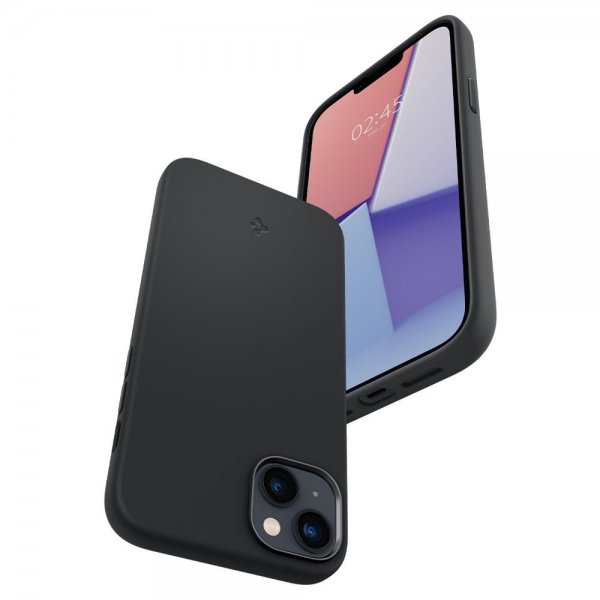 Spigen iPhone 14 Plus Cover Silicone Fit MagFit Sort