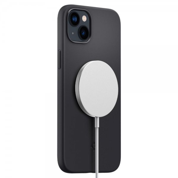 Spigen iPhone 14 Plus Cover Silicone Fit MagFit Sort
