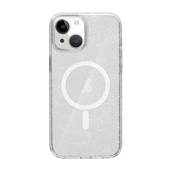 iPhone 14 Cover Glitter Stødsikkert Transparent