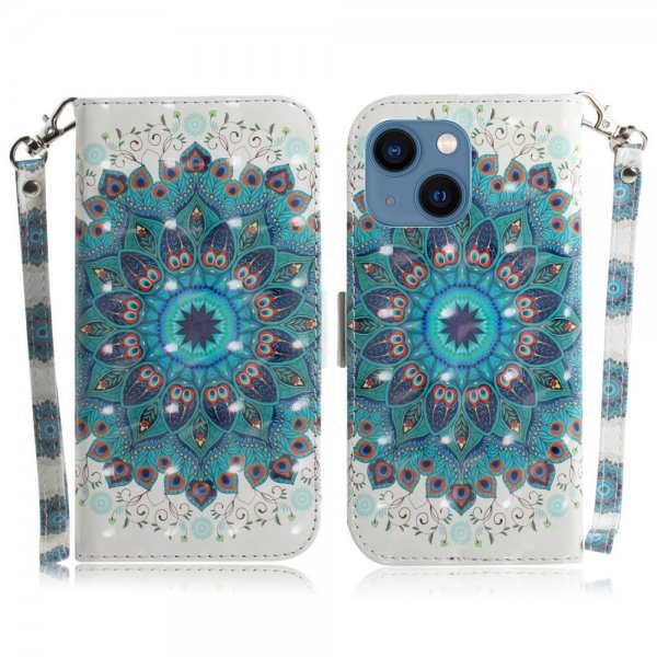 iPhone 14 Plus Cover Motiv Blå Mandala