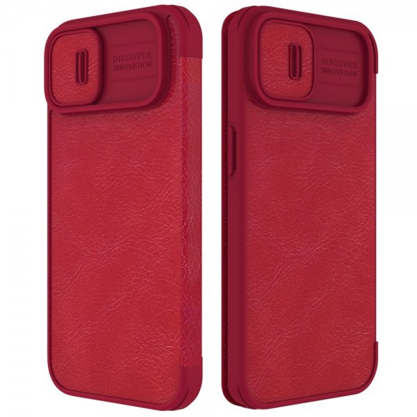 Nillkin iPhone 14 Plus Cover Qin Pro Series Rød