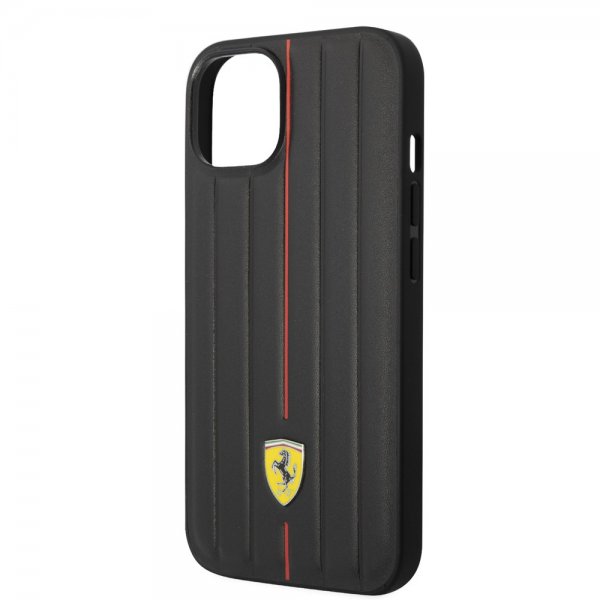 Ferrari iPhone 14 Plus Cover Prægede Striber Rød