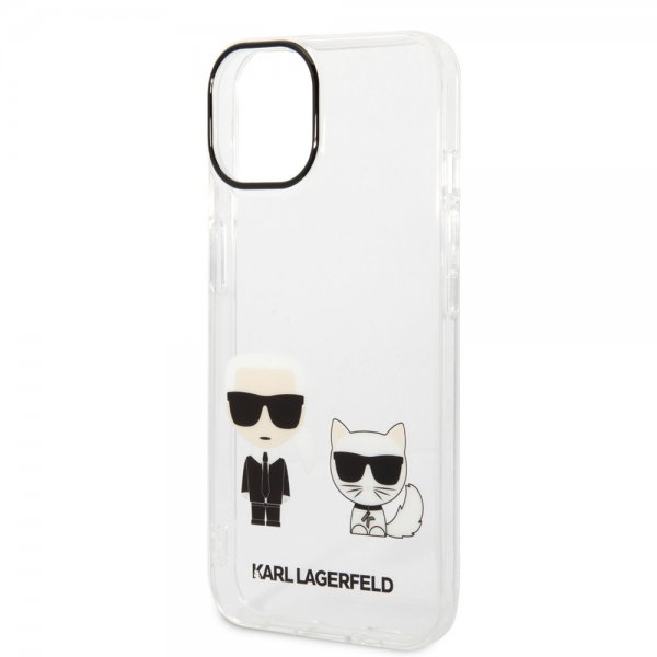Karl Lagerfeld iPhone 14 Plus Cover Karl & Choupette Gradient Hvid