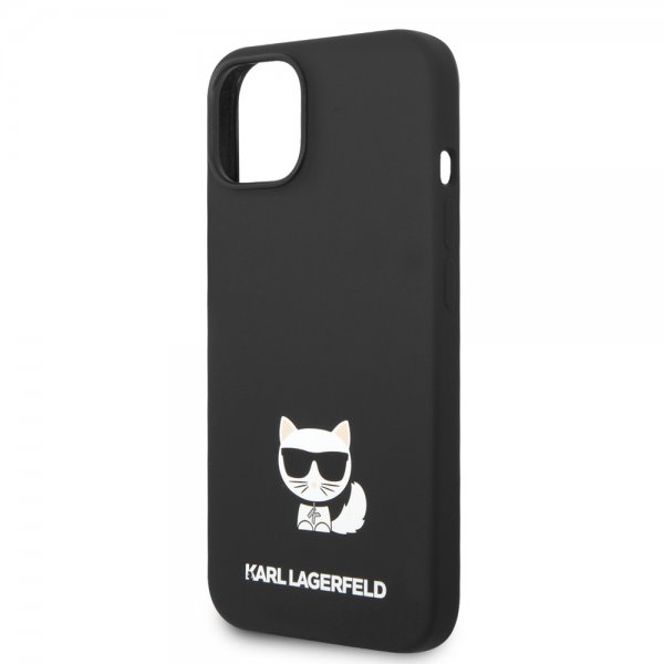 Karl Lagerfeld iPhone 14 Plus Cover Liquid Silicone Choupette Sort