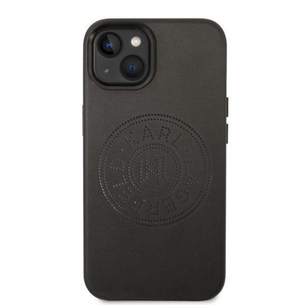Karl Lagerfeld iPhone 14 Plus Cover Logo Perforeret Sort