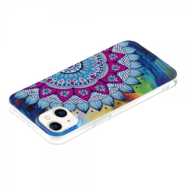 iPhone 14 Plus Cover Motiv Blå Mandala
