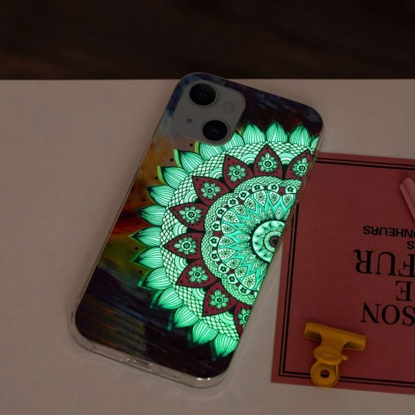 iPhone 14 Plus Cover Motiv Blå Mandala