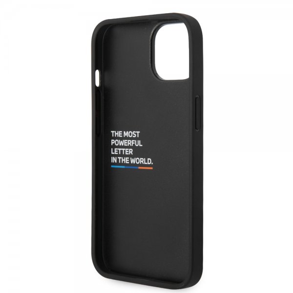 BMW iPhone 14 Plus Cover Quilted Sort