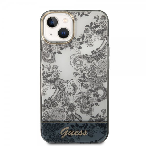 Guess iPhone 14 Plus Cover Toile de Jouy Grå