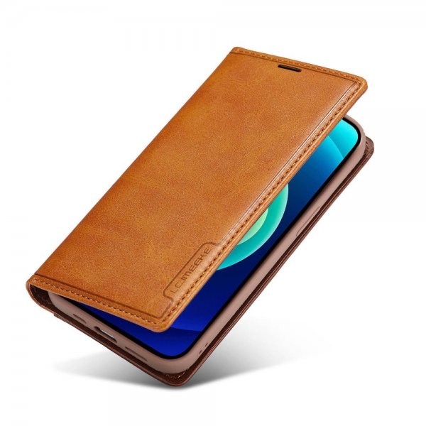 Lc.Imeeke iPhone 14 Pro Cover Kortrum Udvendig Brun