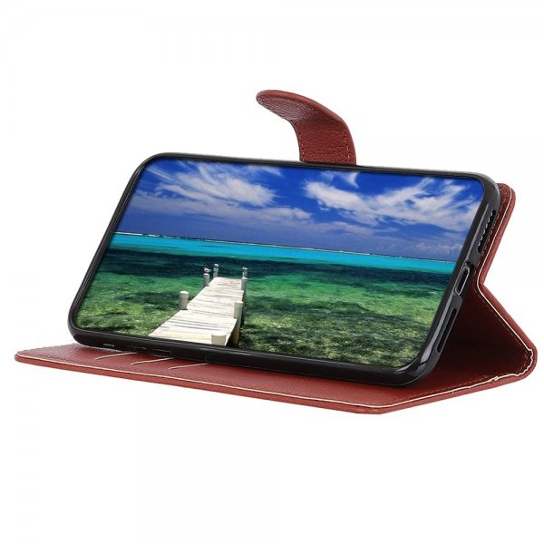 iPhone 14 Pro Cover Litchi Brun