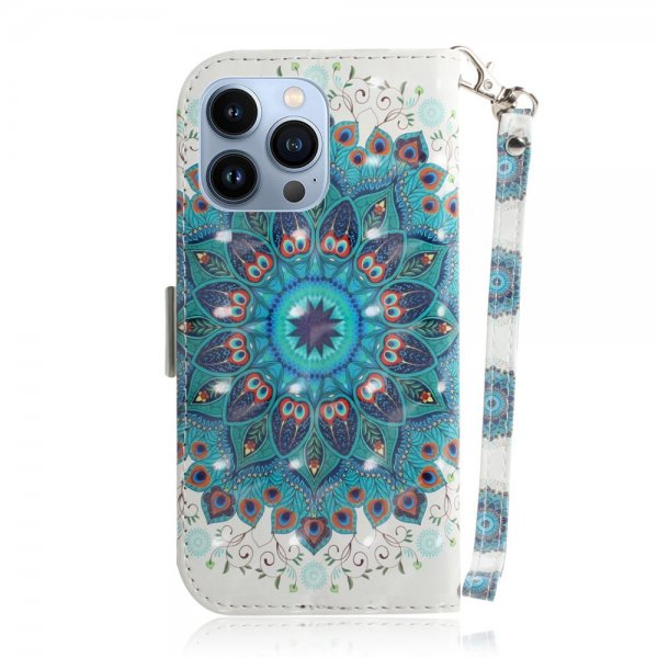 iPhone 14 Pro Cover Motiv Blå Mandala