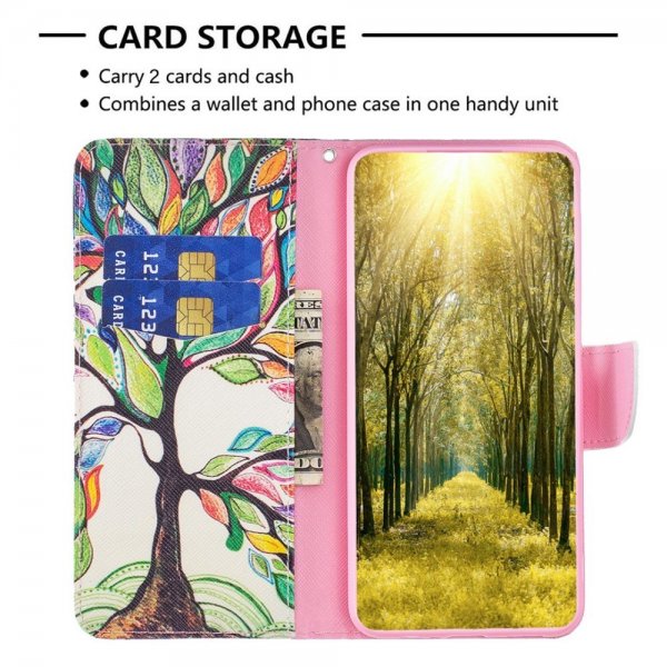 iPhone 14 Pro Cover Motiv Farverigt Træ