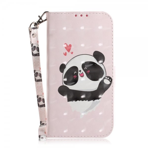 iPhone 14 Pro Cover Motiv Panda Hjerter