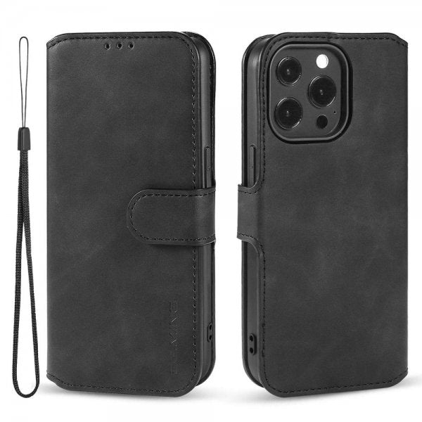 Dg.Ming iPhone 14 Pro Etui Retro Sort