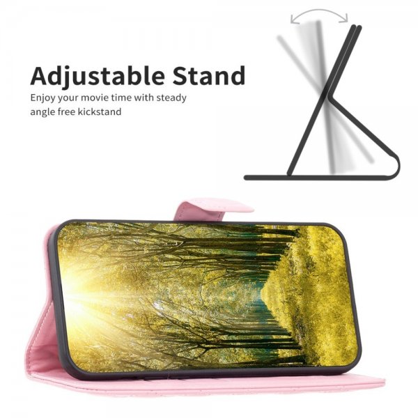 iPhone 14 Pro Cover Diamantmønster Rosa