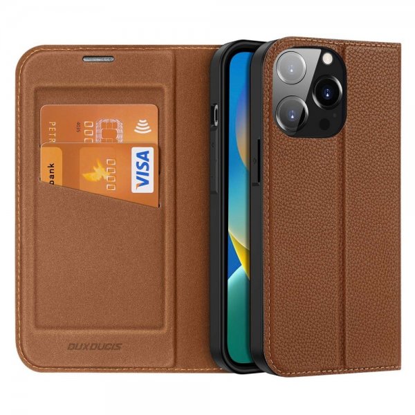 Dux Ducis iPhone 14 Pro Cover Skin X2 Series Brun
