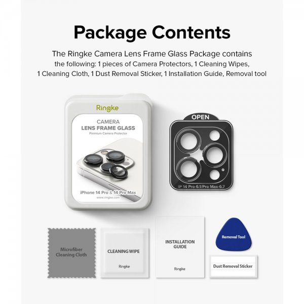 Ringke iPhone 14 Pro/iPhone 14 Pro Max Kamerabeskytter Camera Lens Frame Sort