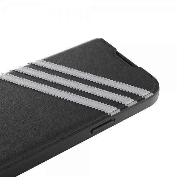 Adidas iPhone 14 Pro Max Cover 3 Stripes Booklet Case Sort Hvid