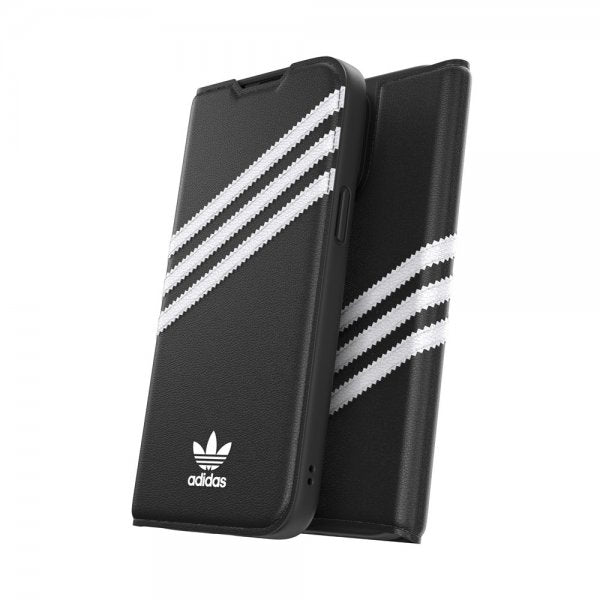 Adidas iPhone 14 Pro Max Cover 3 Stripes Booklet Case Sort Hvid