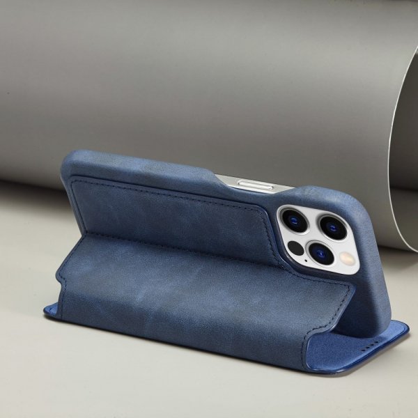 Lc.Imeeke iPhone 14 Pro Max Flip Cover Blå