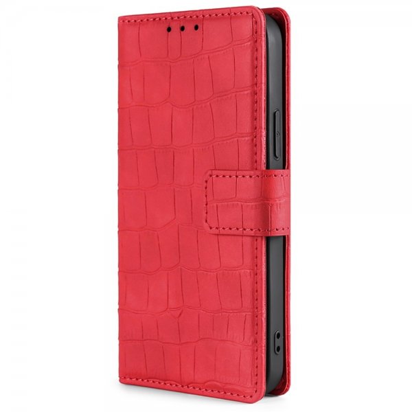 iPhone 14 Pro Max Cover Krokodillemønster Rød