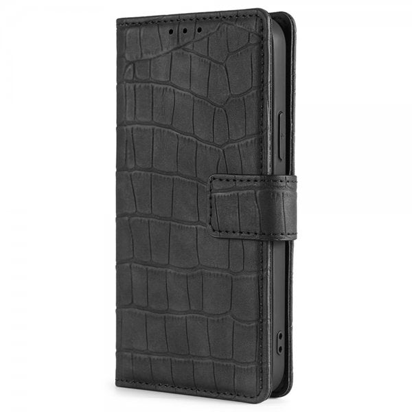 iPhone 14 Pro Max Cover Krokodillemønster Sort