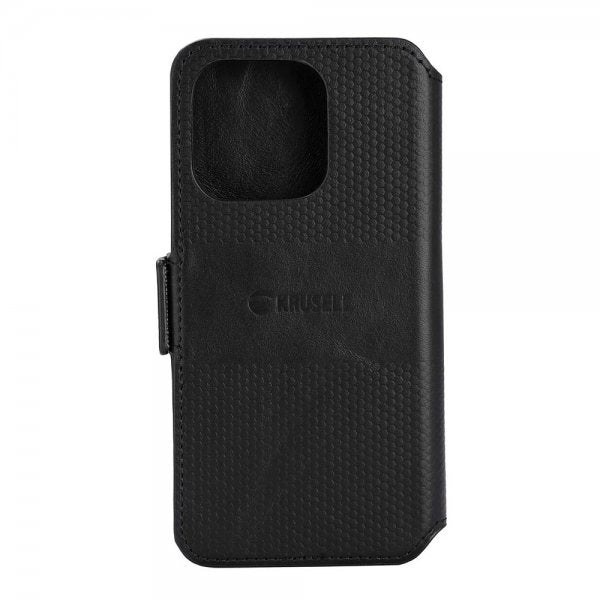 Krusell iPhone 14 Pro Max Etui Leather PhoneWallet Sort