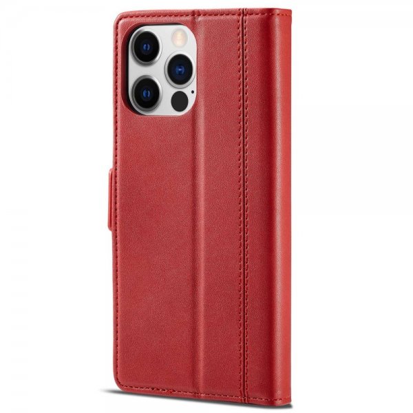 Lc.Imeeke iPhone 14 Pro Max Cover med Kortlomme Rød