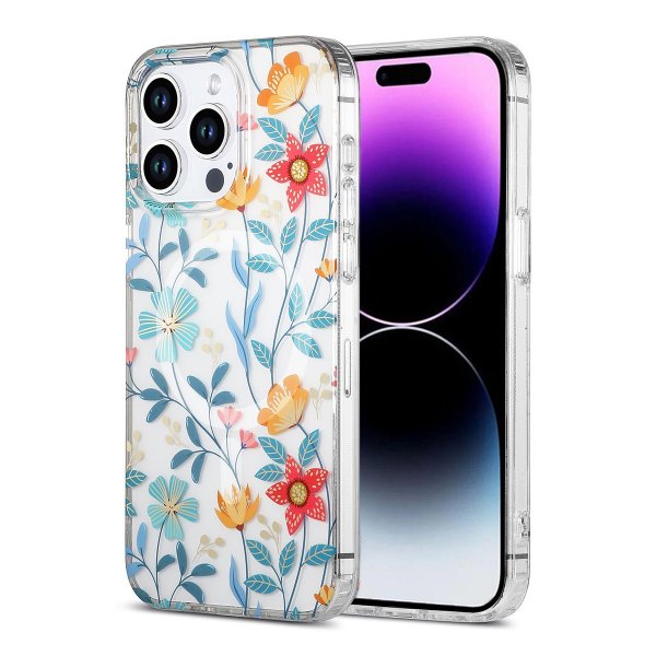iPhone 14 Pro Max Cover Blomstermønster MagSafe Grene