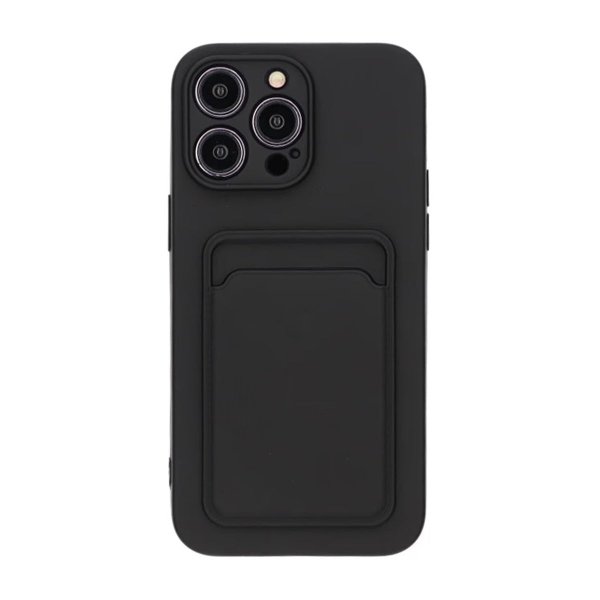 iPhone 14 Pro Max Cover med kortholder Sort
