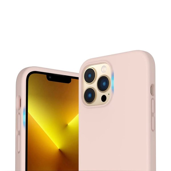 Rvelon iPhone 14 Pro Max Cover Silikone MagSafe Sandrosa