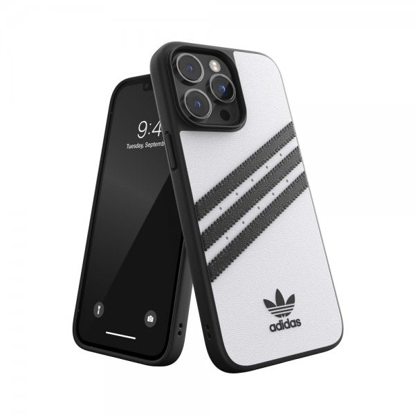 Adidas iPhone 14 Pro Max Cover 3 Stripes Snap Case Hvid Sort