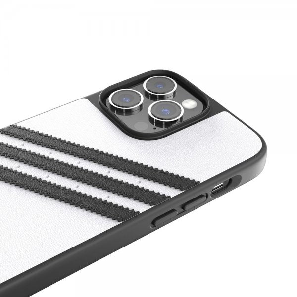 Adidas iPhone 14 Pro Max Cover 3 Stripes Snap Case Hvid Sort