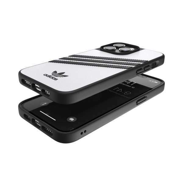 Adidas iPhone 14 Pro Max Cover 3 Stripes Snap Case Hvid Sort
