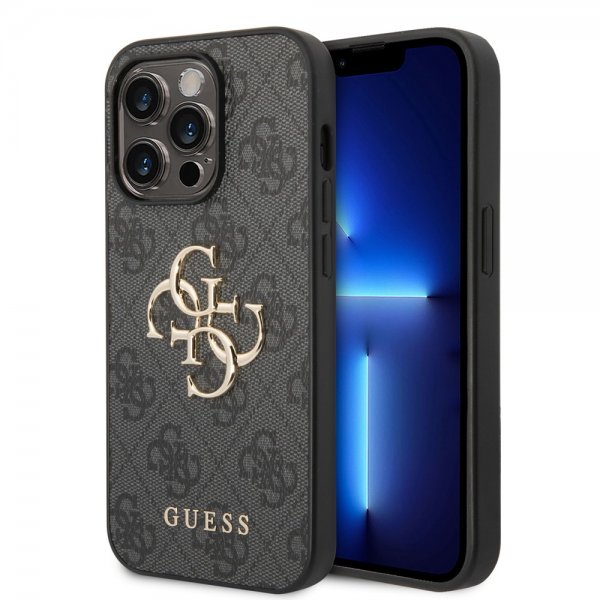Guess iPhone 14 Pro Max Cover Big Metal Logo Grå