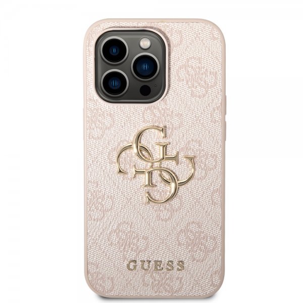Guess iPhone 14 Pro Max Cover Big Metal Logo Rosa