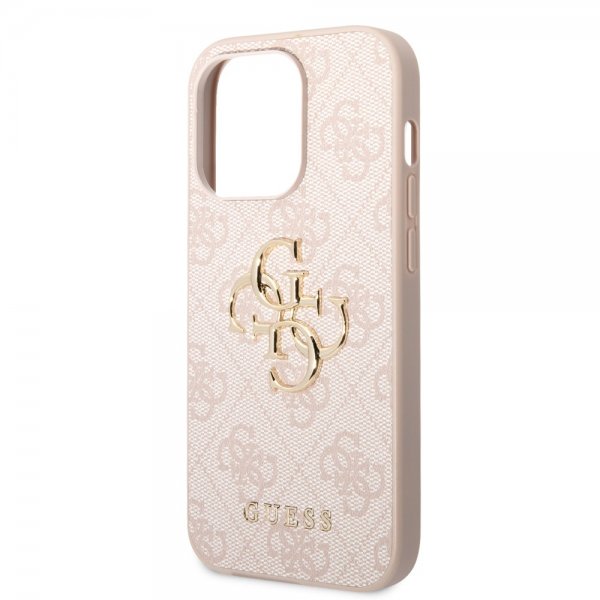 Guess iPhone 14 Pro Max Cover Big Metal Logo Rosa
