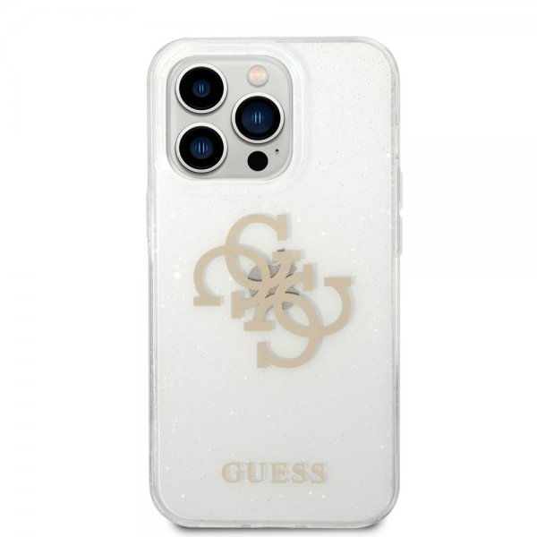 Guess iPhone 14 Pro Max Cover Full Glitter Transparent