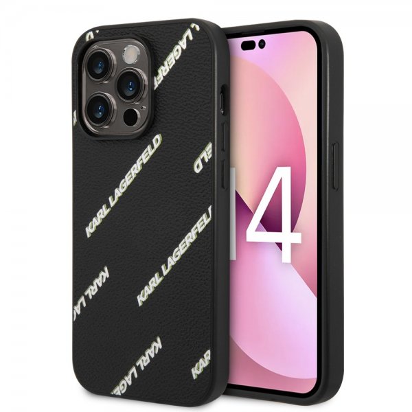 Karl Lagerfeld iPhone 14 Pro Max Cover Logomania Sort