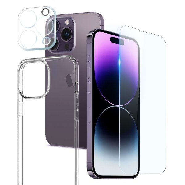 Northjo iPhone 14 Pro Max Cover med Skærmbeskyttelse og Kamerabeskyttelse 3-i-1