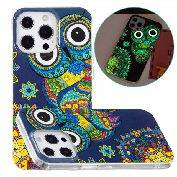iPhone 14 Pro Max Cover Motiv Farverig Ugle