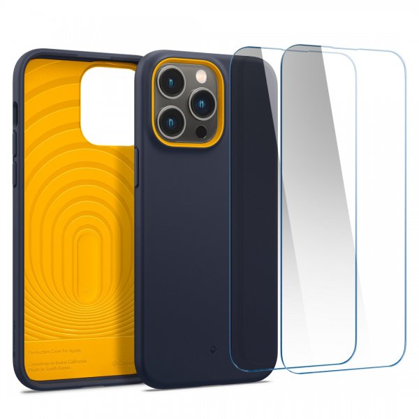 Caseology iPhone 14 Pro Max Cover med Skærmbeskytter Nano Pop 360 Blueberry Navy